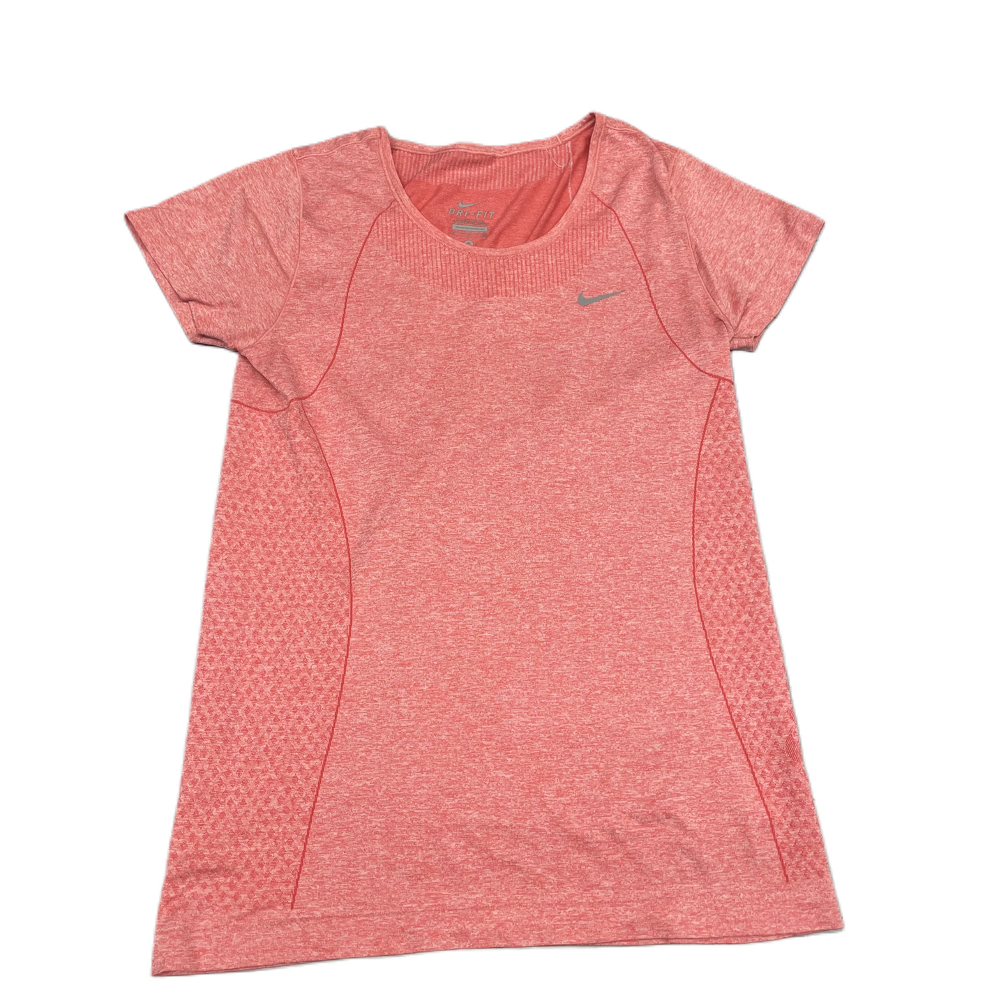 Athletic Top Short Sleeve By Nike In Pink, Size: S