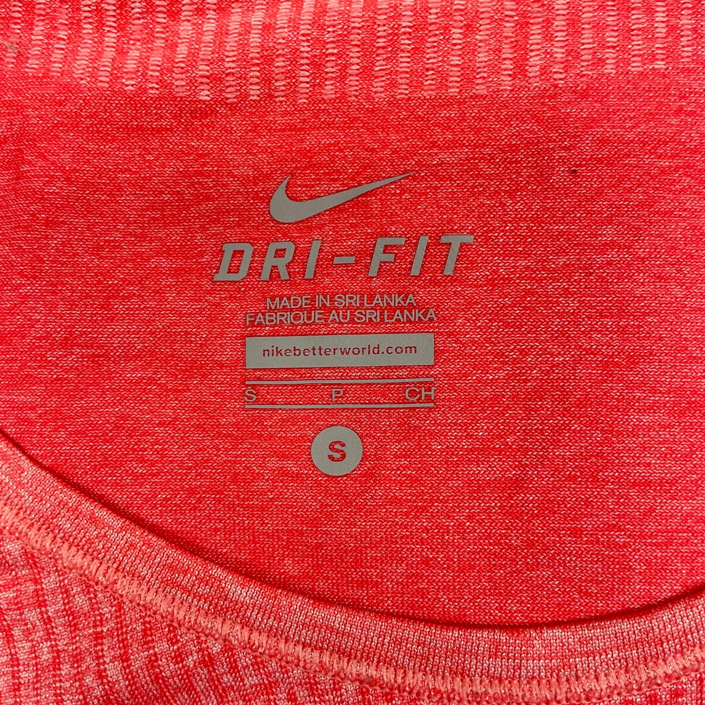 Athletic Top Short Sleeve By Nike In Pink, Size: S