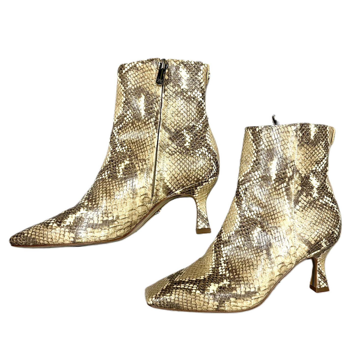 Boots Ankle Heels By Sam Edelman In Snakeskin Print, Size: 5