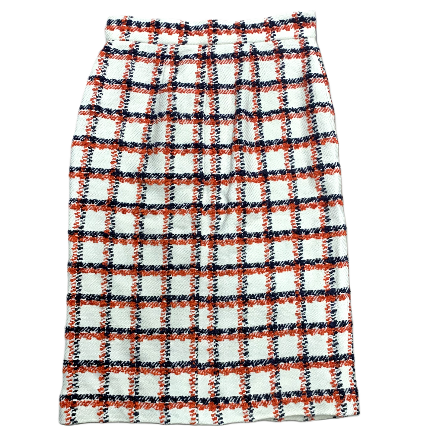 Skirt Midi By Ann Taylor In Orange & White, Size: 0