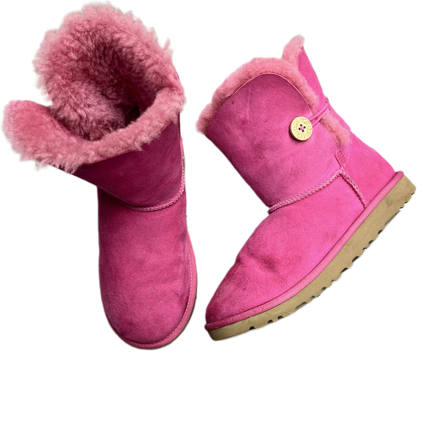 Boots Designer By Ugg In Pink, Size: 6