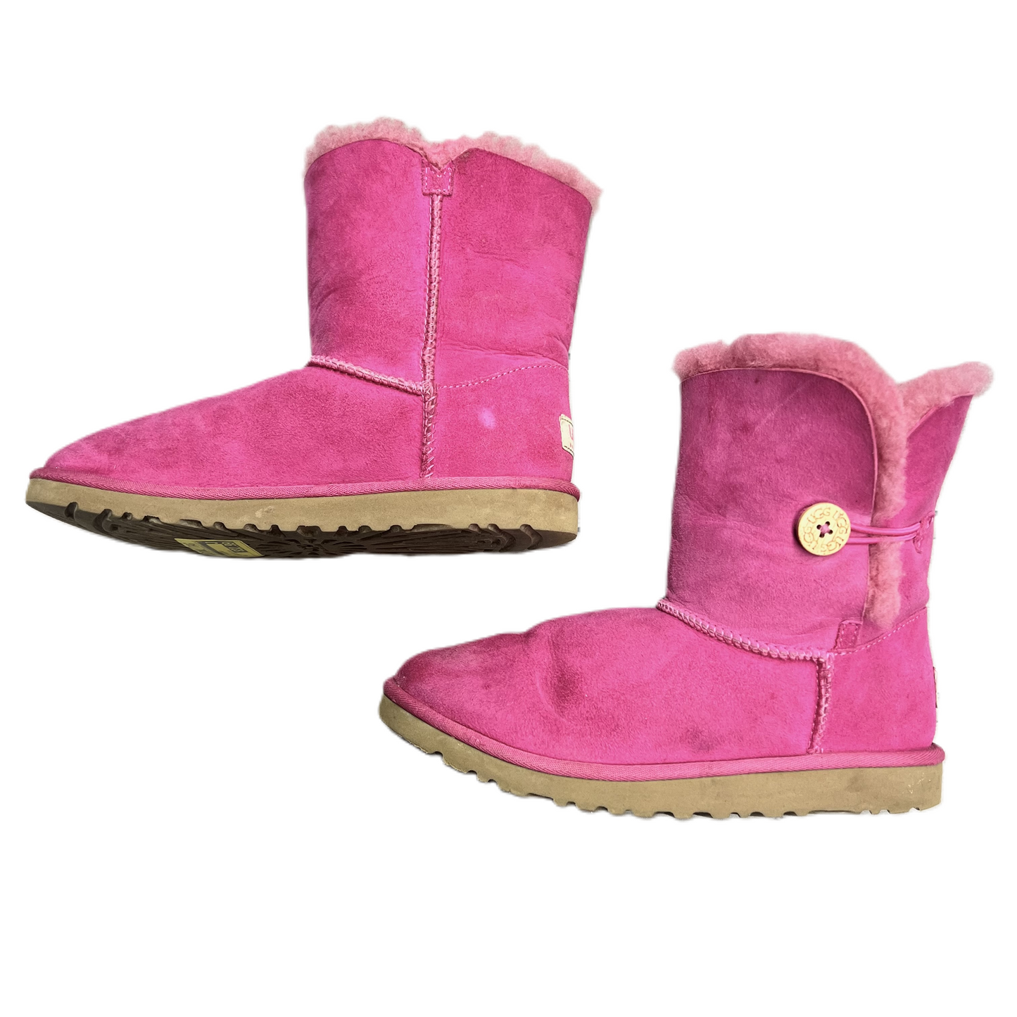 Boots Designer By Ugg In Pink, Size: 6