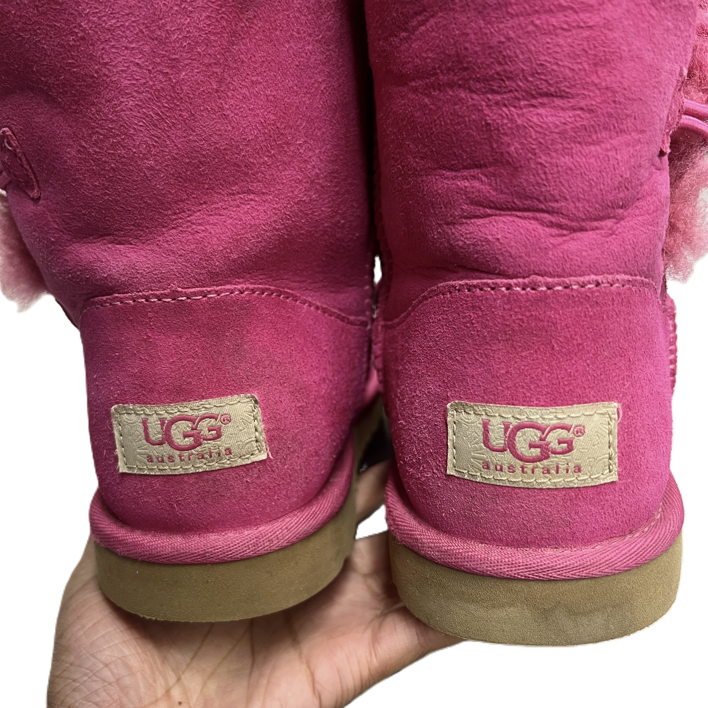 Boots Designer By Ugg In Pink, Size: 6