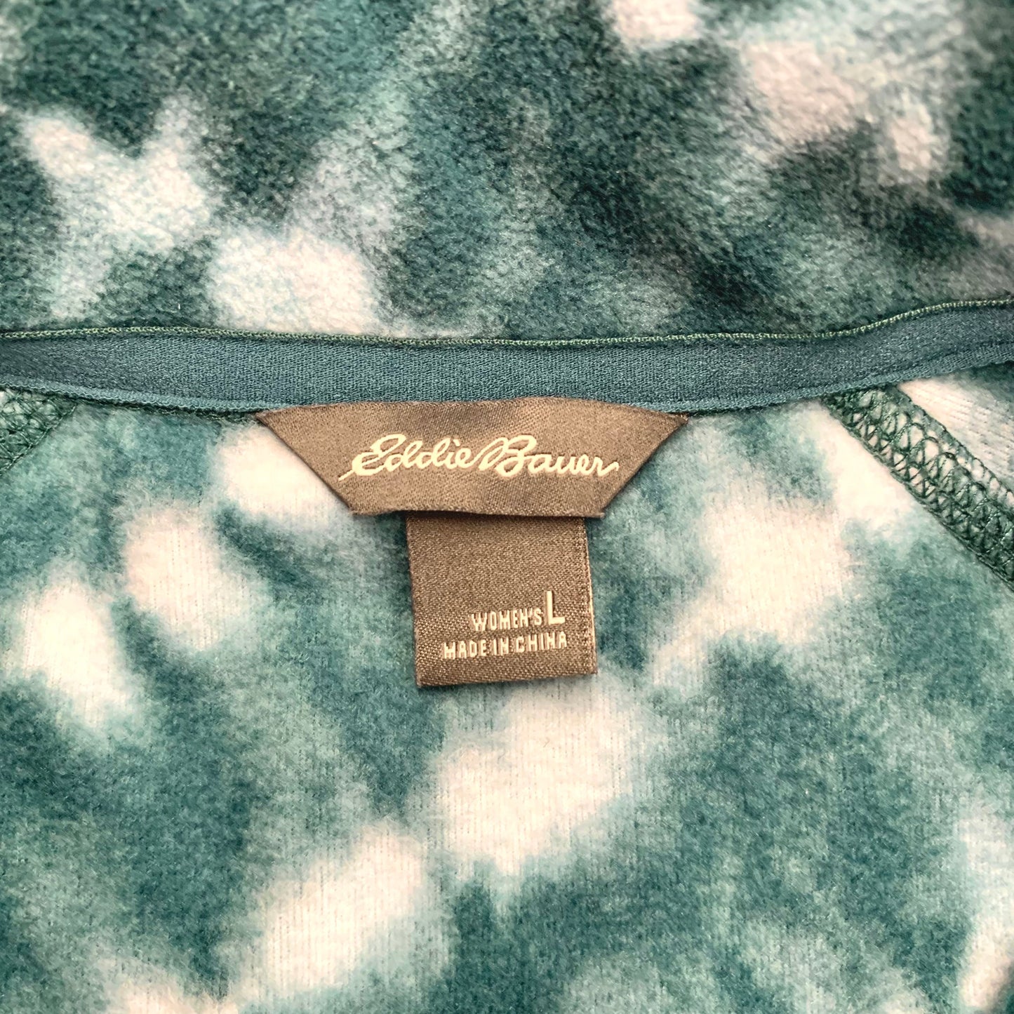 Jacket Faux Fur & Sherpa By Eddie Bauer In Teal, Size: L