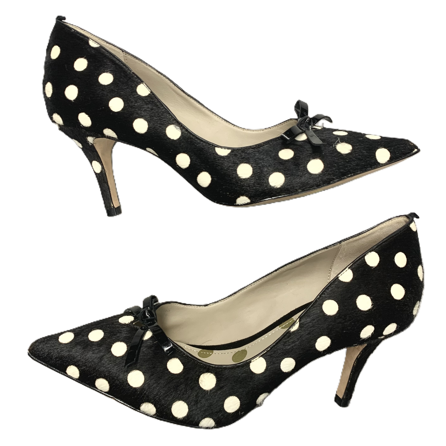 Shoes Heels Kitten By Boden In Polkadot Pattern, Size: 9.5