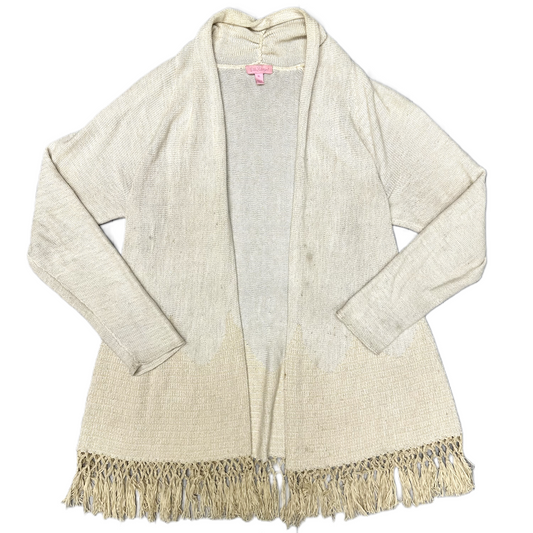 Sweater Cardigan Designer By Lilly Pulitzer In Cream, Size: Xl