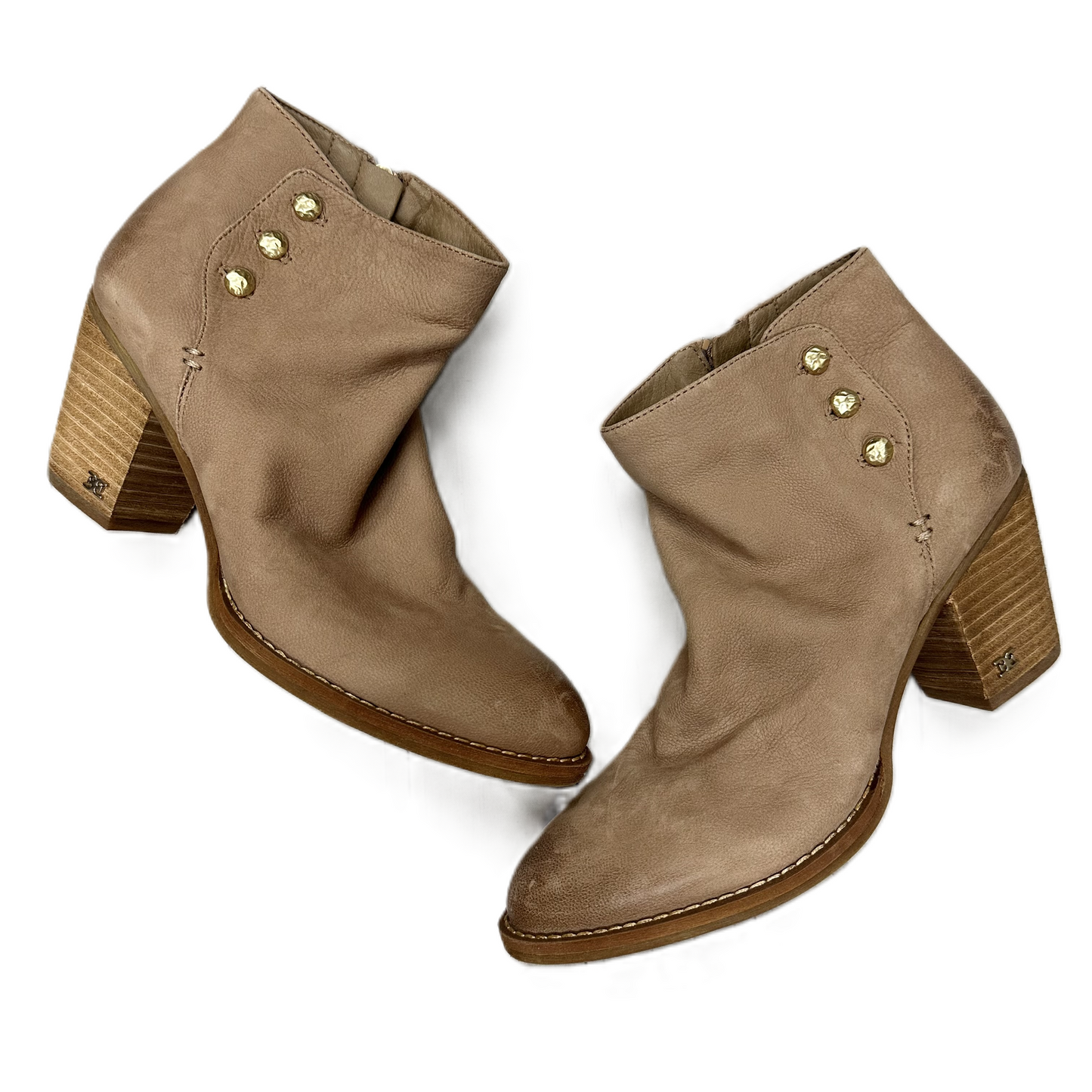 Boots Ankle Heels By Sam Edelman In Brown, Size: 7.5