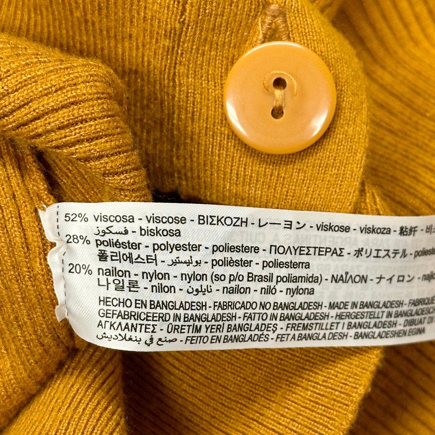 Sweater Cardigan By Zara In Yellow, Size: S