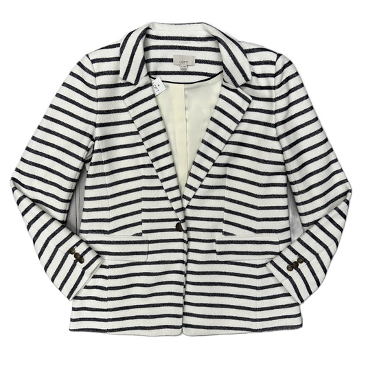 Blazer By Loft In Blue & White, Size: M