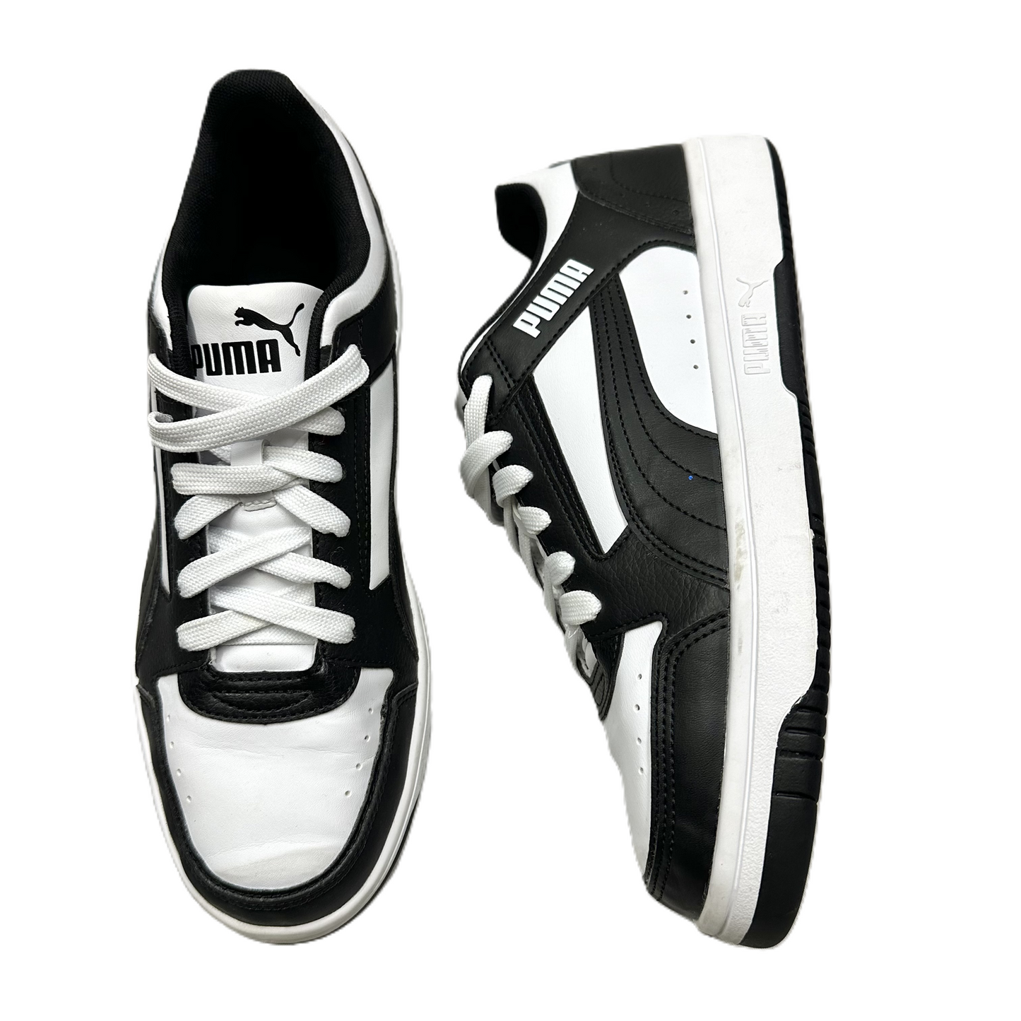 Shoes Sneakers By Puma In Black & White, Size: 9