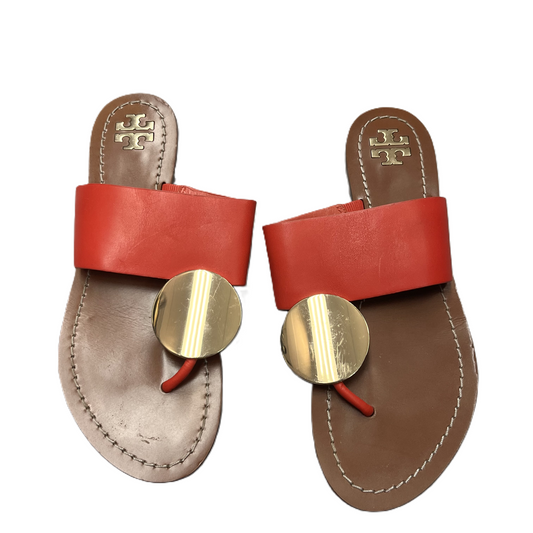 Sandals Designer By Tory Burch In Orange, Size: 6