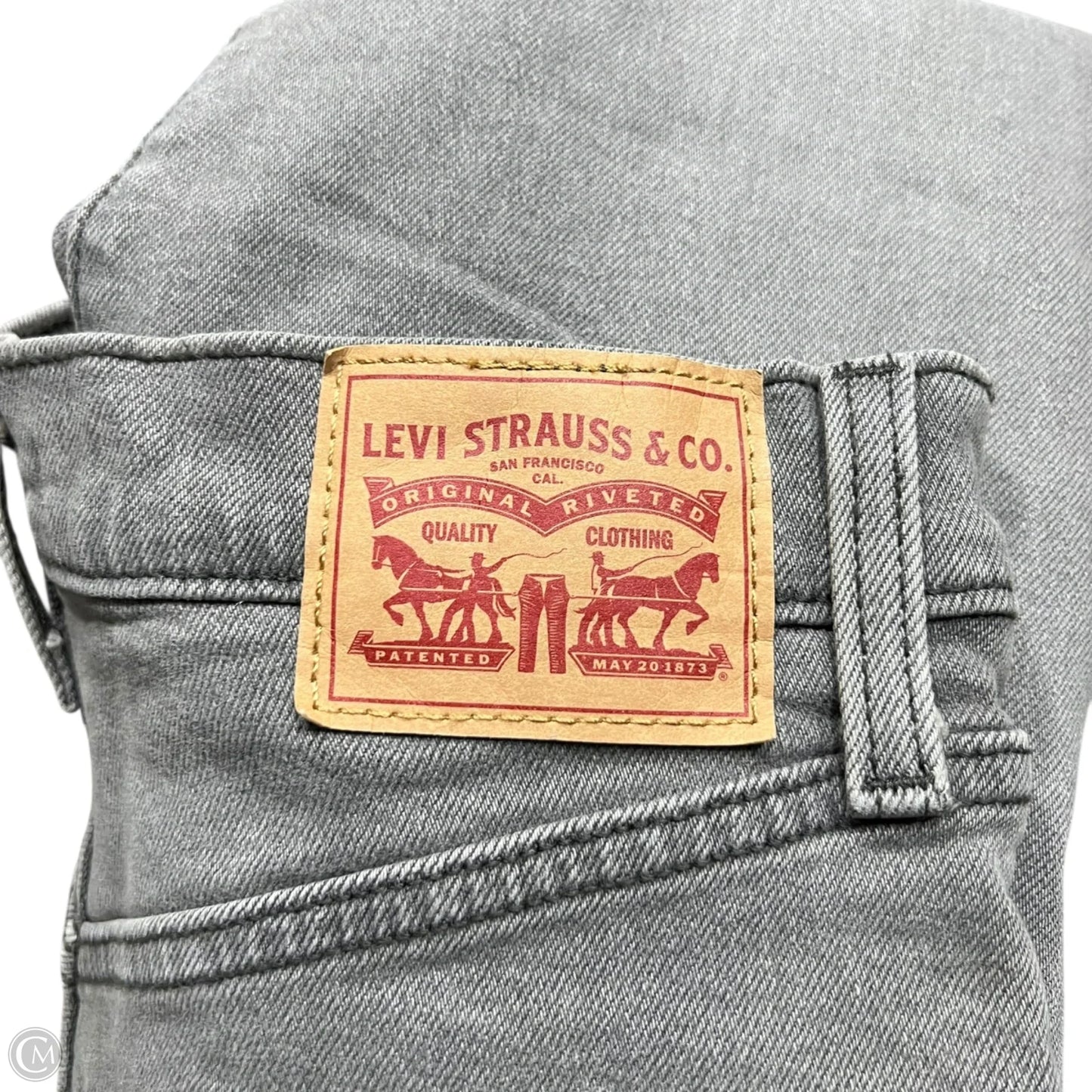 Jeans Straight By Levis In Grey Denim, Size: 2