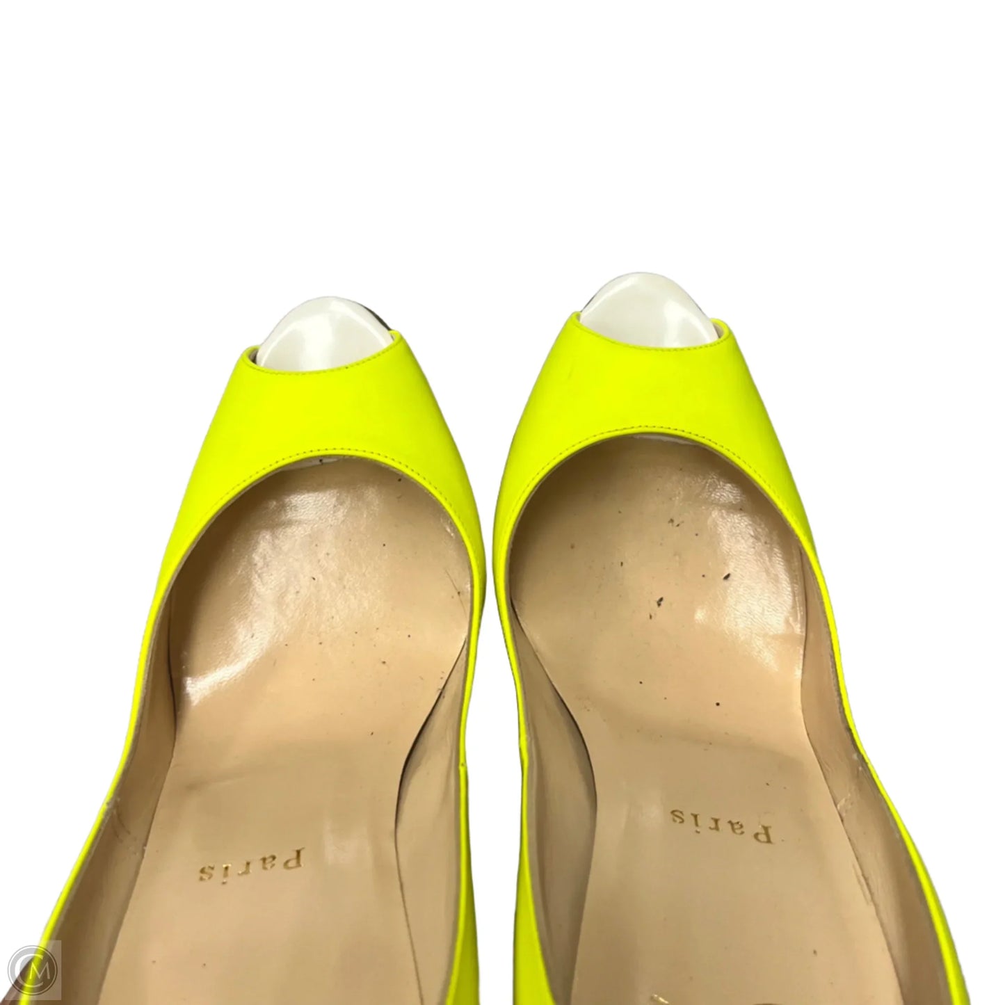 Shoes Luxury Designer By Christian Louboutin In Yellow, Size: 10.5