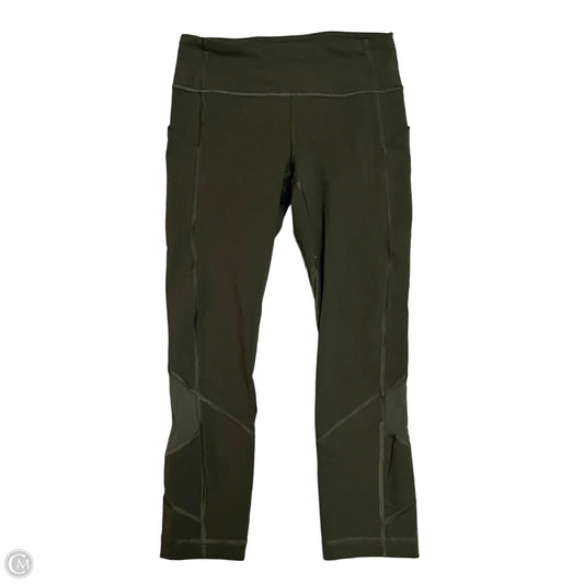 Athletic Capris By Lululemon In Green, Size: 4