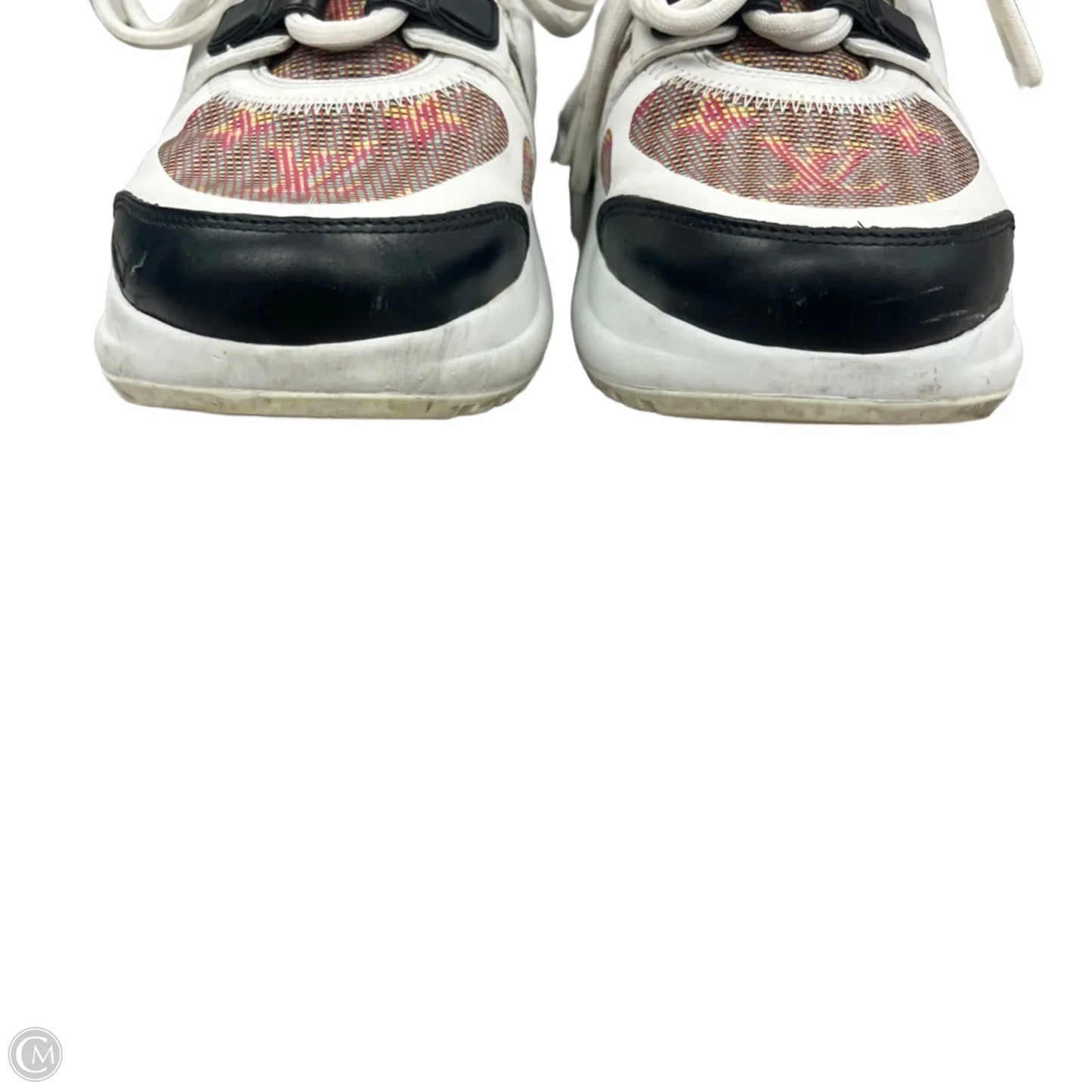 Shoes Luxury Designer By Louis Vuitton In Pink & White, Size: 6.5