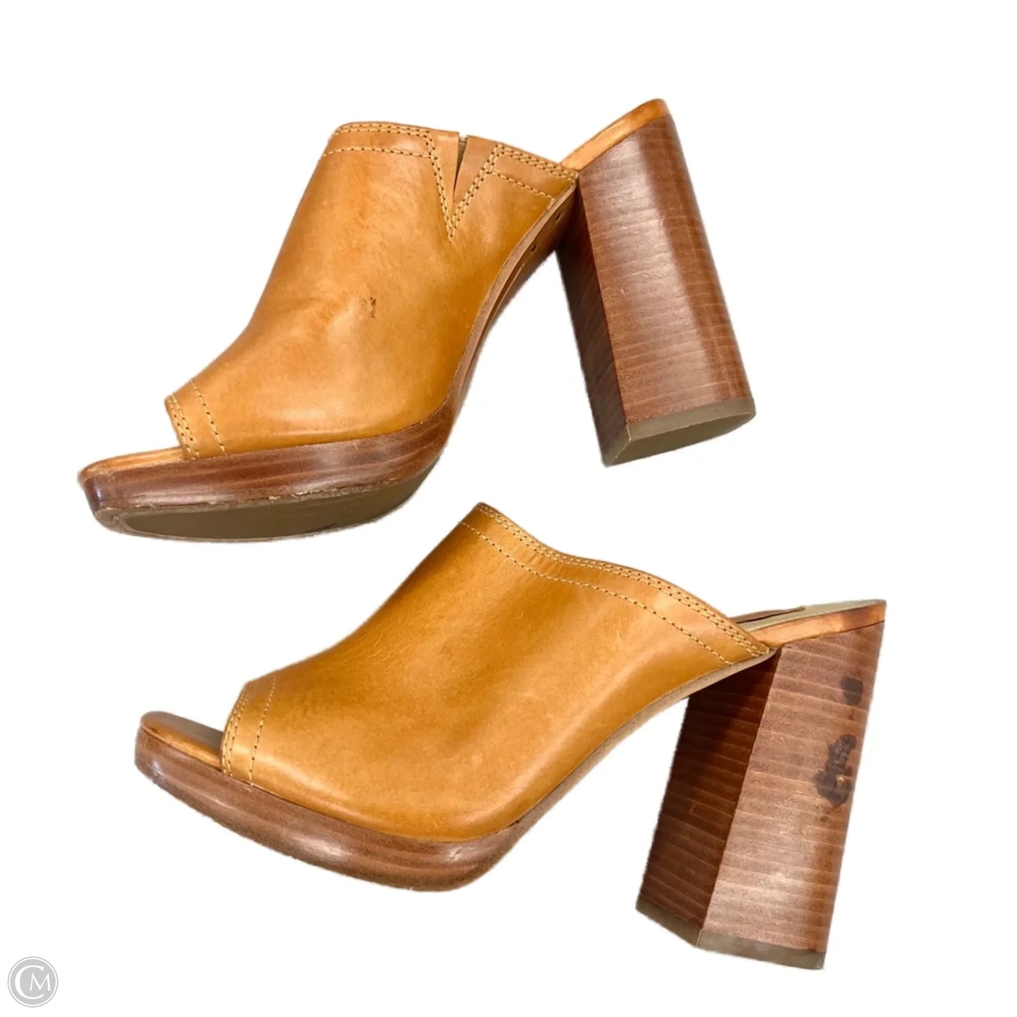 Sandals Designer By Frye In Tan, Size: 9