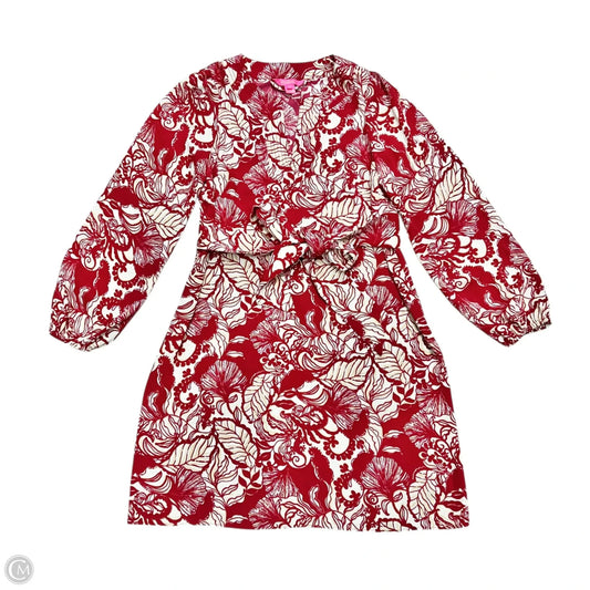 Dress Designer By Lilly Pulitzer In Red & Tan, Size: S