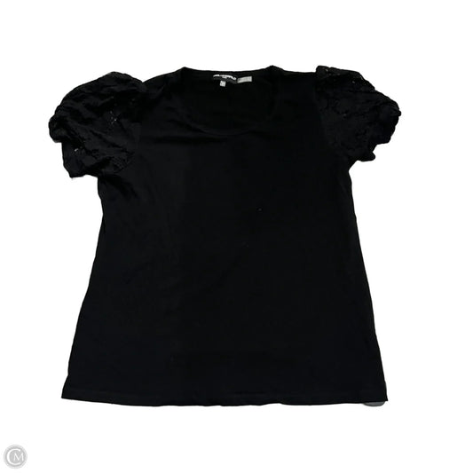 Top Short Sleeve Designer By Karl Lagerfeld In Black, Size: L