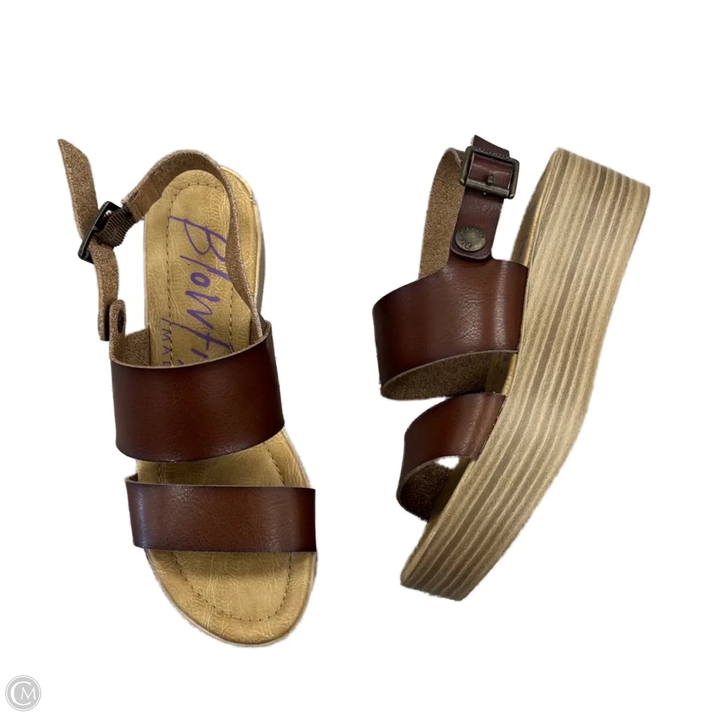 Sandals Heels Platform By Blowfish In Brown, Size: 6