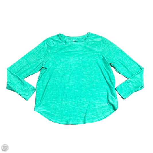 Athletic Top Long Sleeve Crewneck By Dsg Outerwear In Green, Size: 2x
