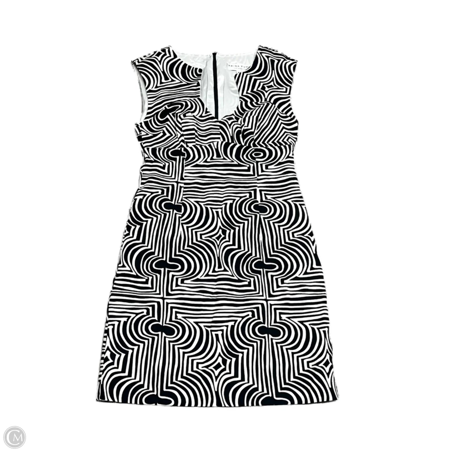 Dress Party Midi By Trina Turk In Black & Cream, Size: S