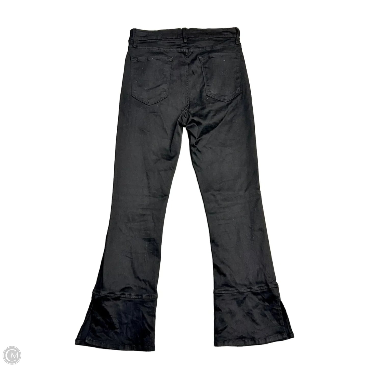 Jeans Boot Cut By Frame In Black Denim, Size: 10