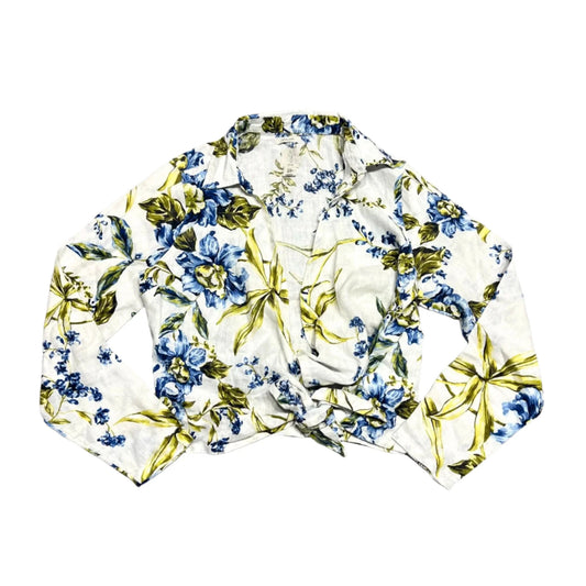 Top Long Sleeve By Joie In Blue & White, Size: M