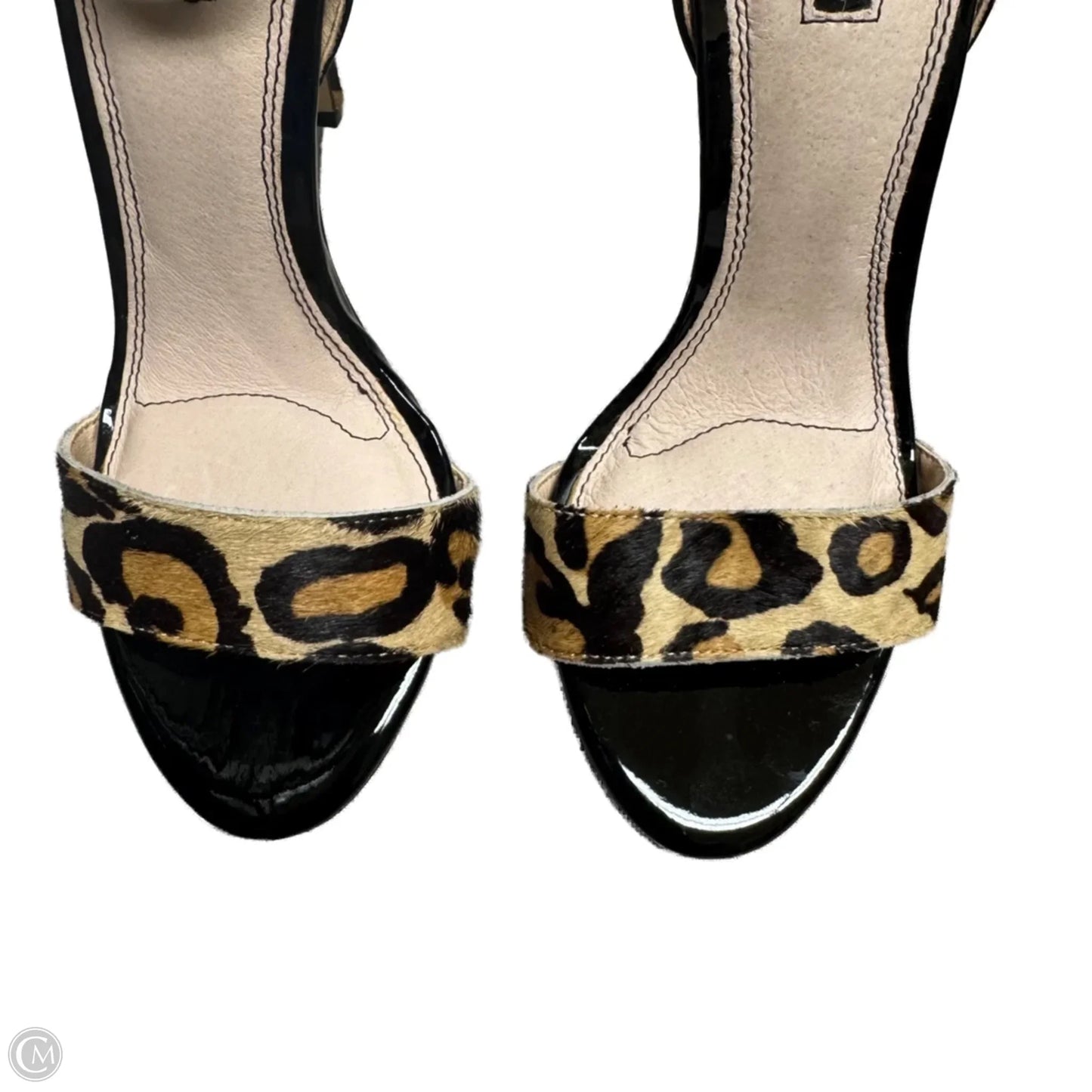 Sandals Heels Stiletto By Topshop In Leopard Print, Size: 7