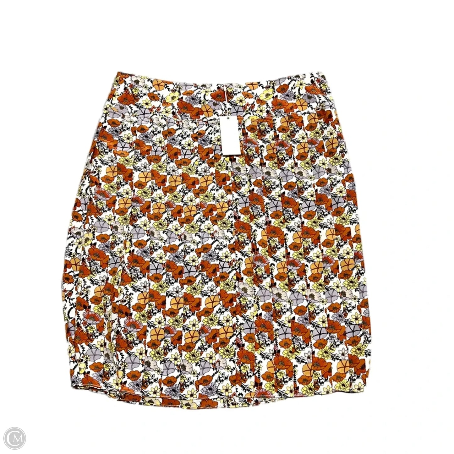 Skirt Designer By Tory Burch In Cream & Orange, Size: 14