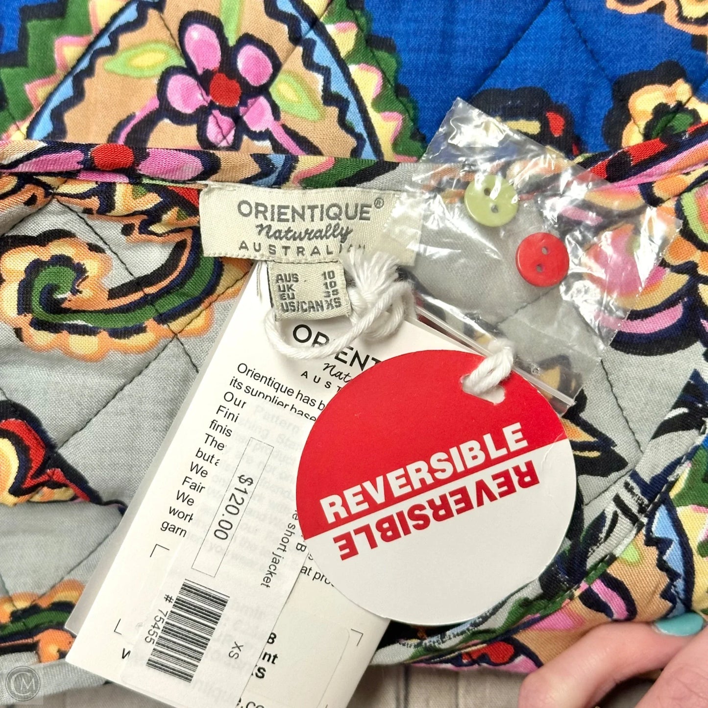 Jacket Other By Orientique In Blue, Size: Xs