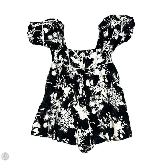 Romper By Urban Outfitters In Black & Cream, Size: M