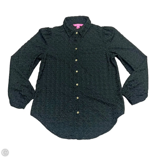 Top Long Sleeve Designer By Lilly Pulitzer In Black, Size: S