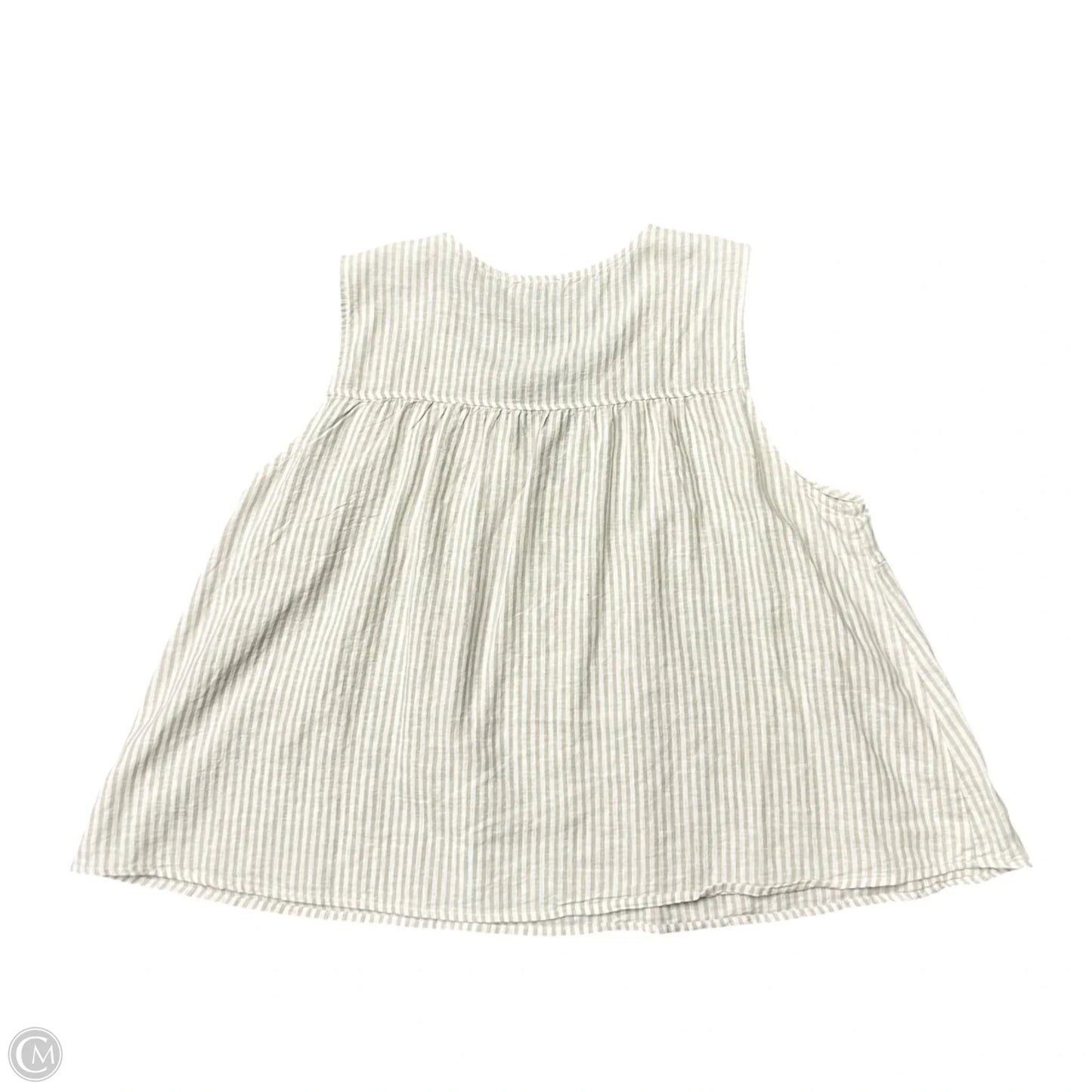 Top Sleeveless By Splendid In Grey & White, Size: Xl