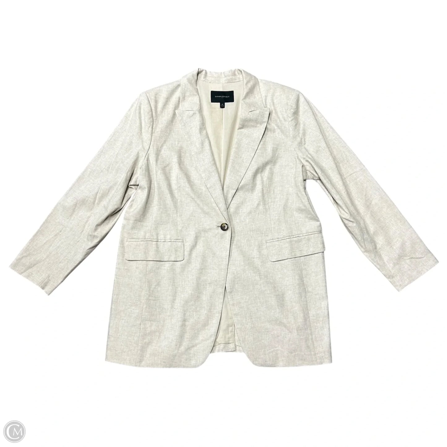 Blazer By Banana Republic In Beige, Size: 1x