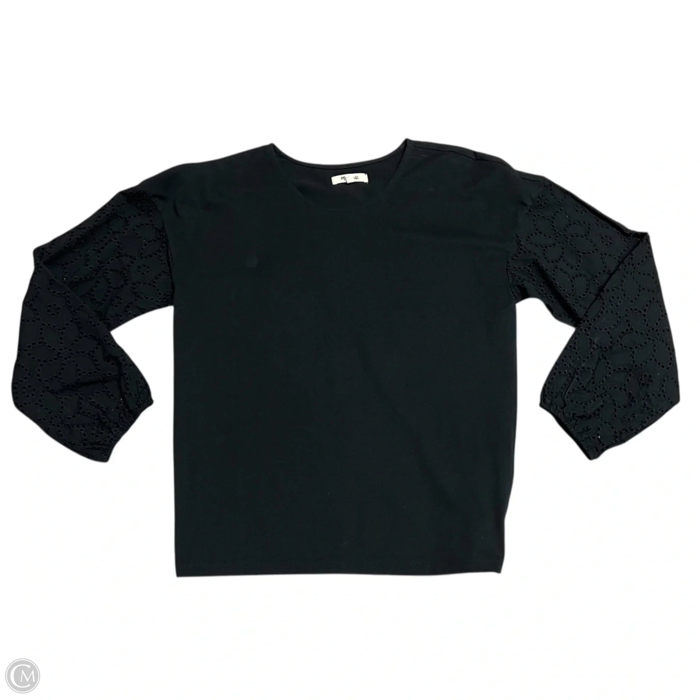 Top Long Sleeve By Madewell In Black, Size: Xs