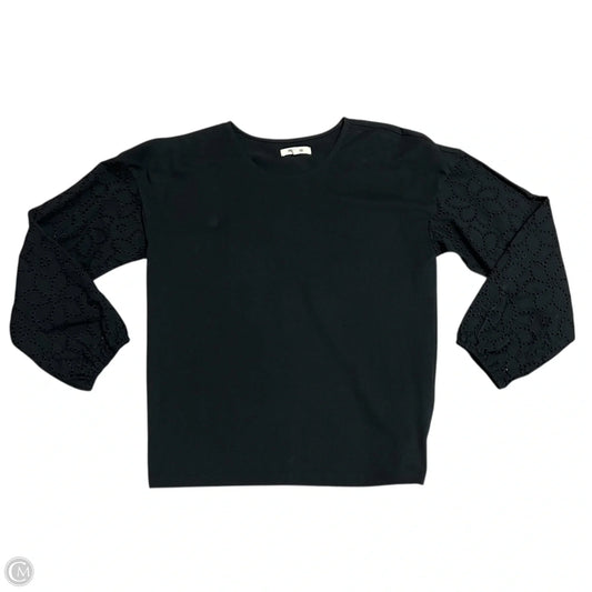 Top Long Sleeve By Madewell In Black, Size: Xs