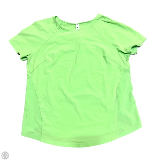 Athletic Top Short Sleeve By Lululemon In Green, Size: S