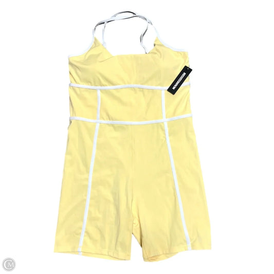 Romper By Fashion Nova In White & Yellow, Size: 2x