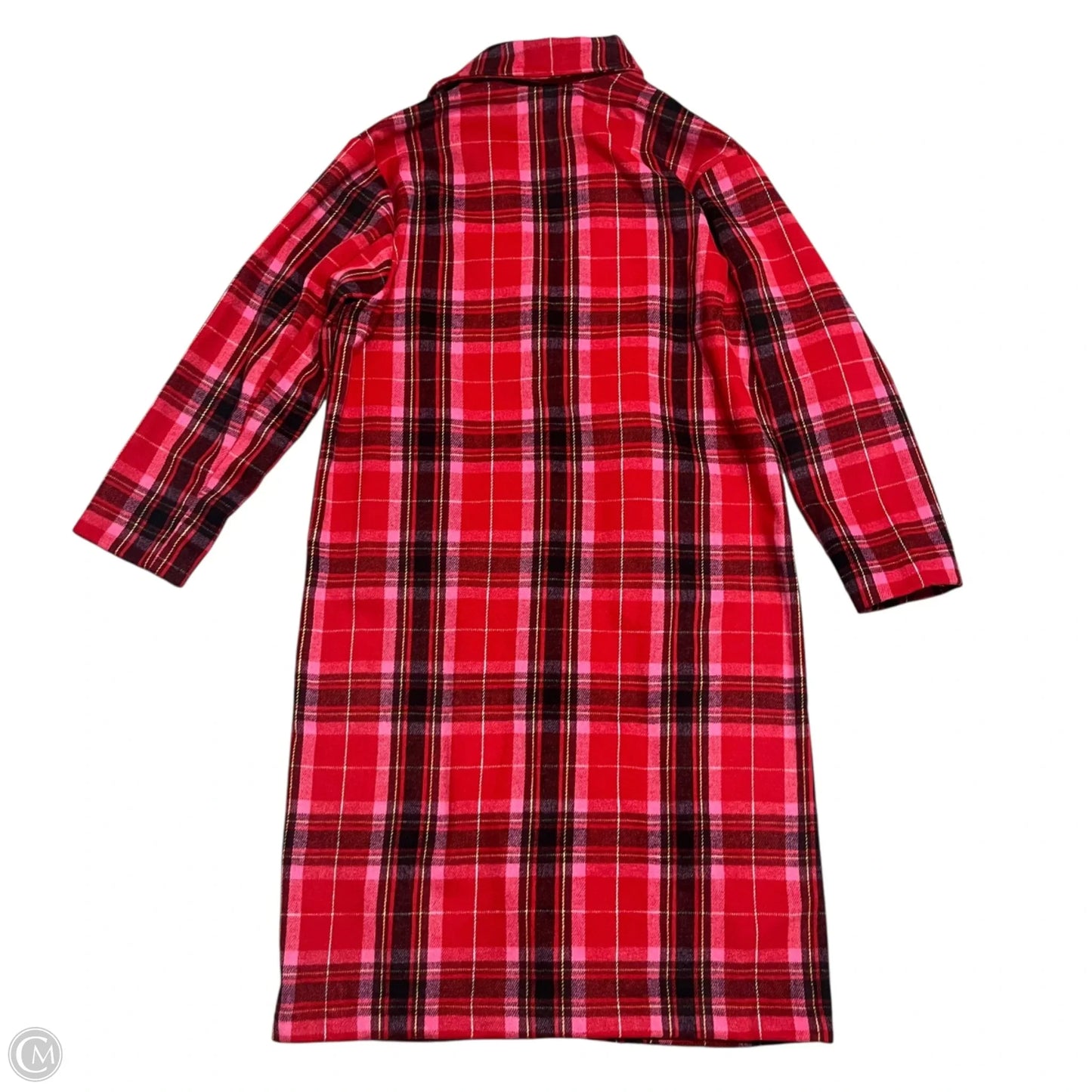 Coat Peacoat By Old Navy In Plaid Pattern, Size: L