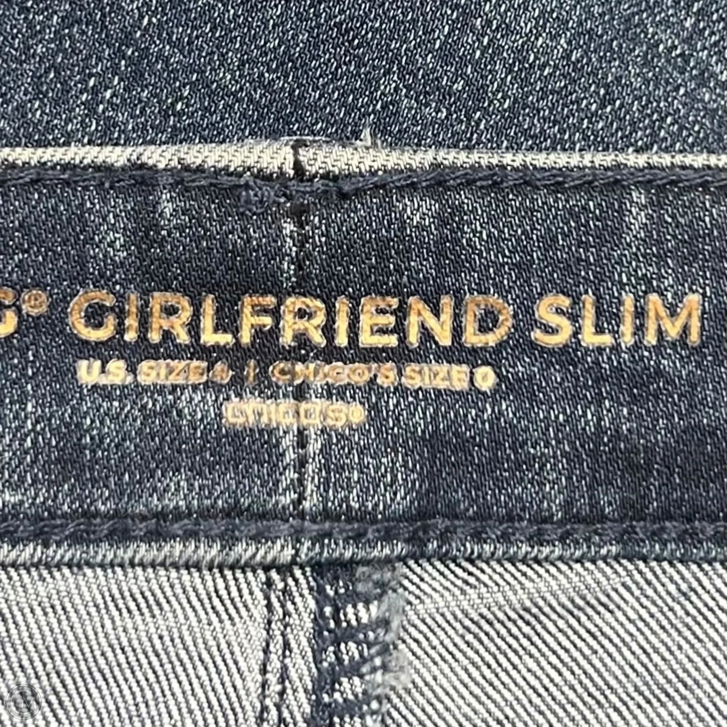 Jeans Cropped By Chicos In Blue Denim, Size: 4