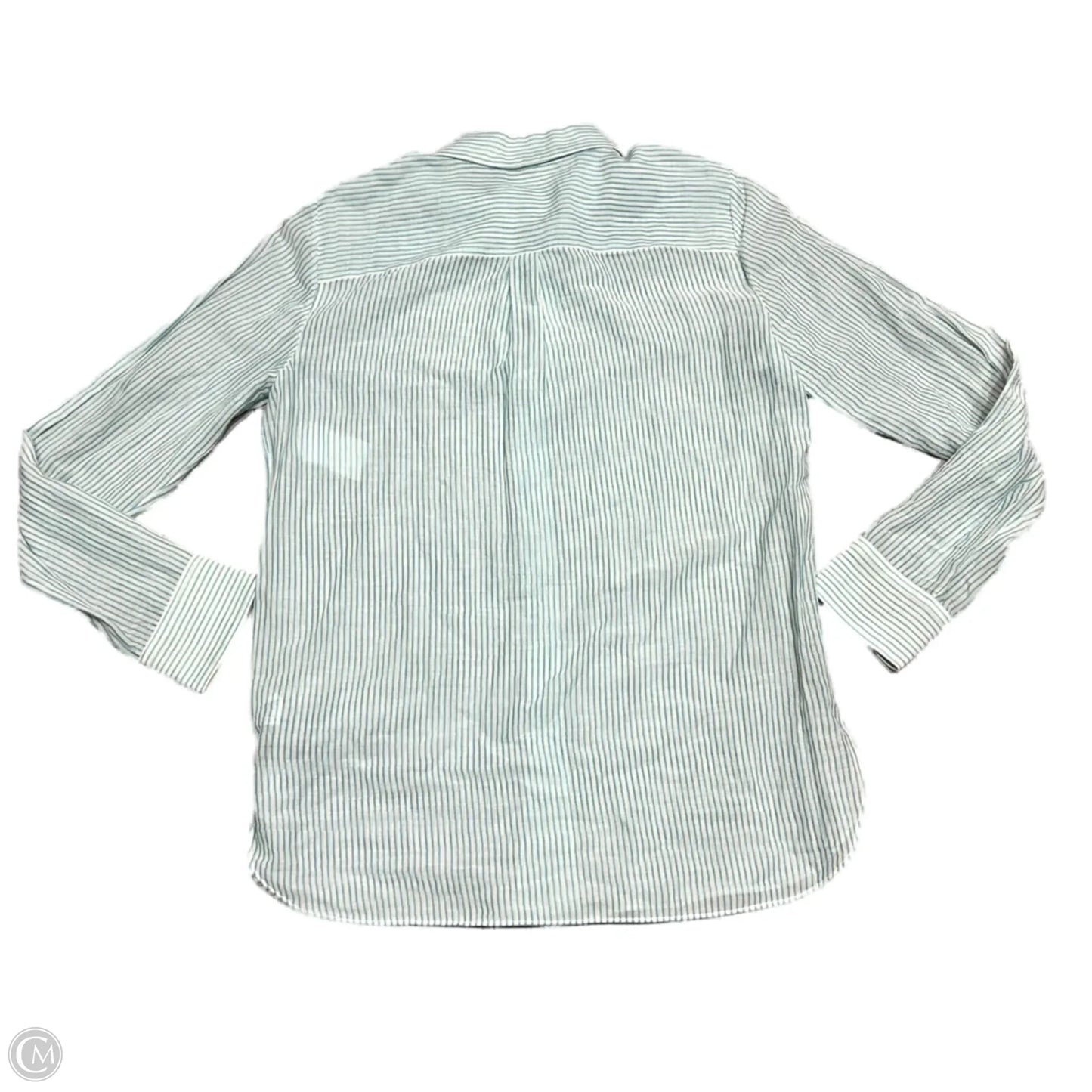 Top Long Sleeve By Theory In Blue & Green, Size: S