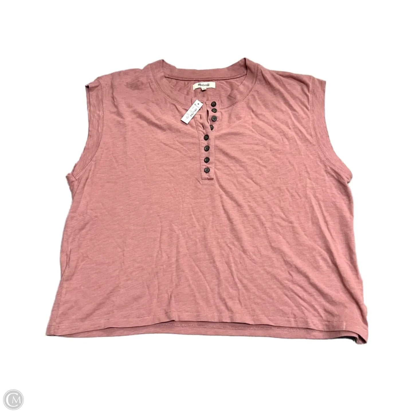 Top Sleeveless By Madewell In Pink, Size: L