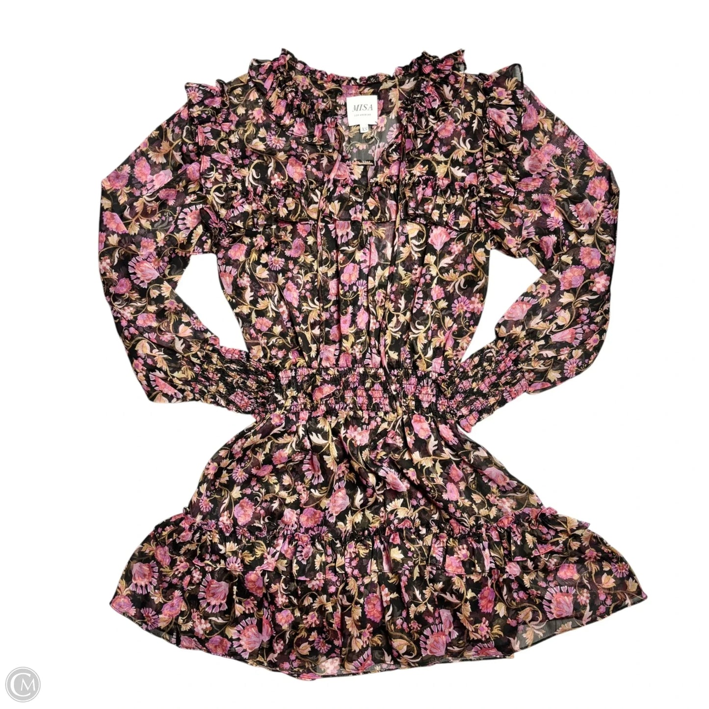 Dress Designer By Misa In Pink & Purple, Size: Xs