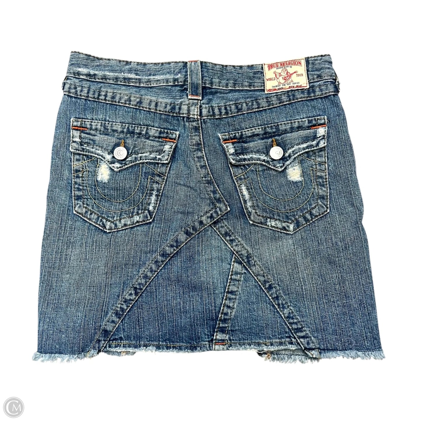Skirt Mini & Short By True Religion In Blue Denim, Size: 4