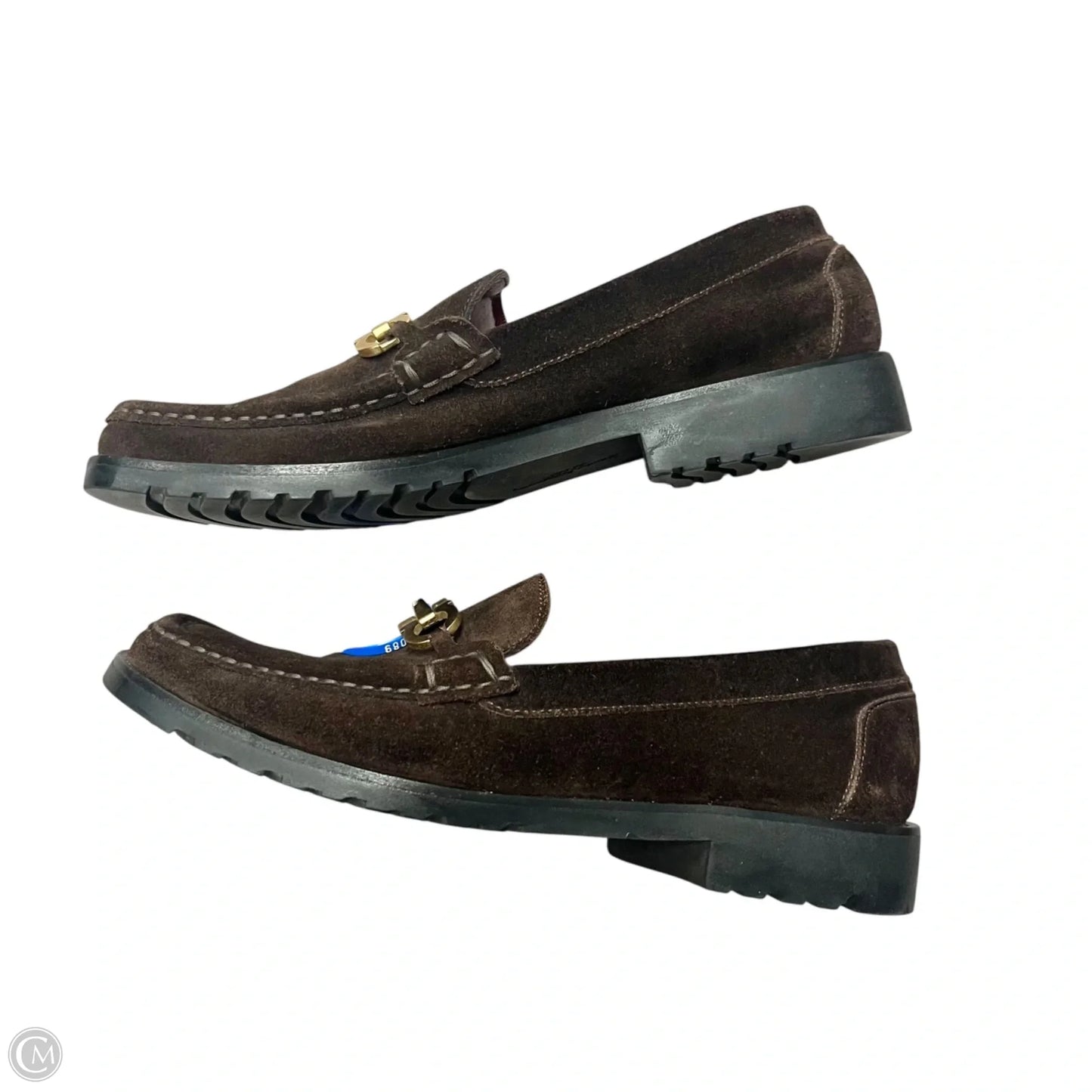 Shoes Luxury Designer By Ferragamo In Brown, Size: 9