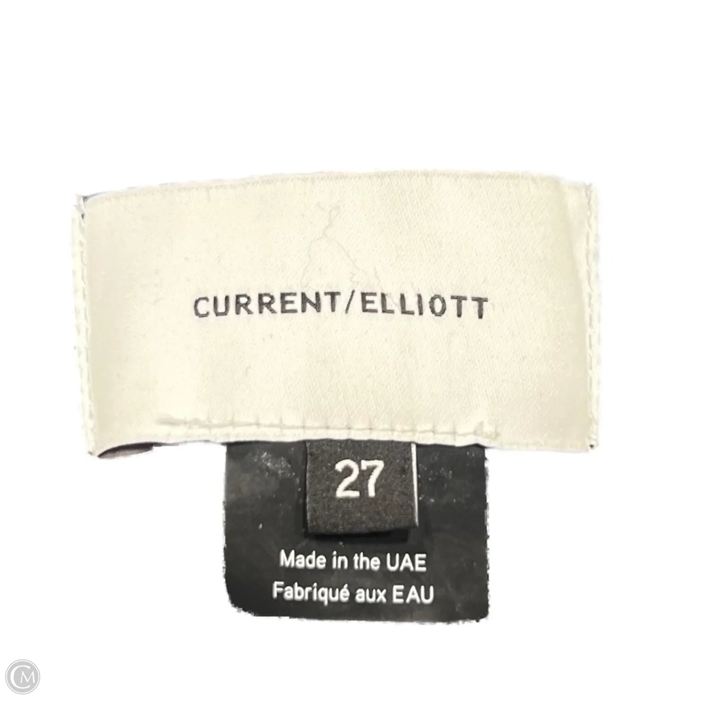 Jeans Straight By Current Elliott In Blue Denim, Size: 4