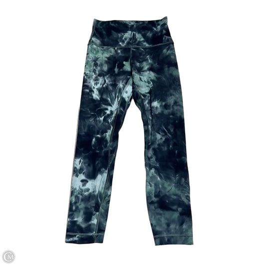 Athletic Leggings By Lululemon In Blue & Grey, Size: 4