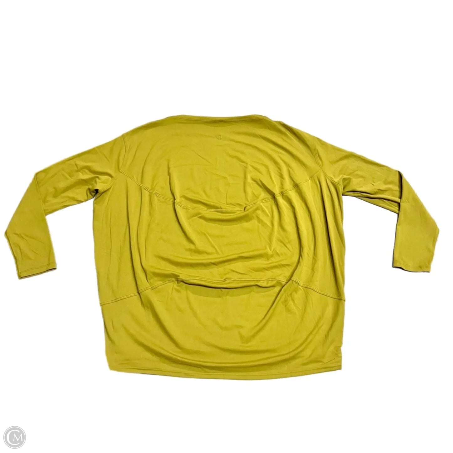 Athletic Top Long Sleeve Crewneck By Lululemon In Chartreuse, Size: M