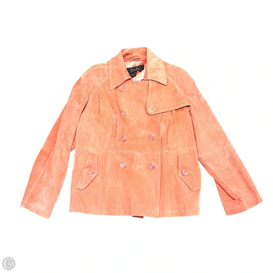 Jacket Leather By Terry Lewis In Peach, Size: 1x