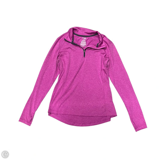 Athletic Top Long Sleeve Collar By Danskin In Purple, Size: M